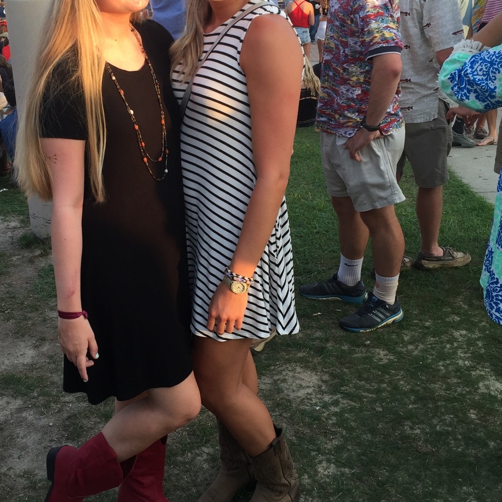 Black and white Striped Dress